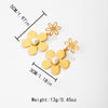 1 Pair Romantic Sweet Flower Plating Inlay Stainless Steel Artificial Pearls Gold Plated Drop Earrings