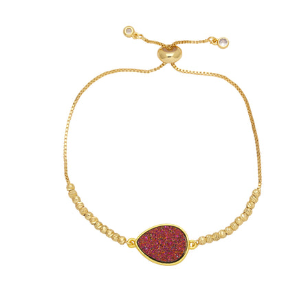 Simple Style Water Droplets Copper Plating 18k Gold Plated Bracelets