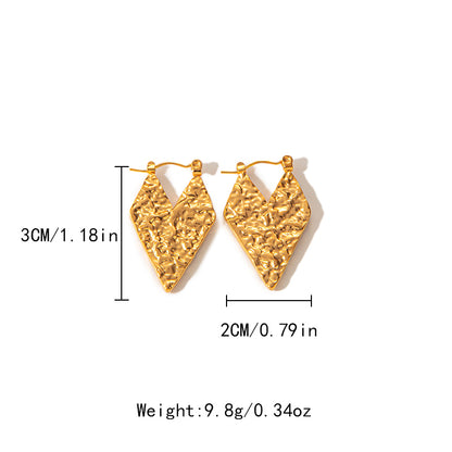 1 Pair Ig Style Simple Style Geometric Plating Stainless Steel Gold Plated Earrings