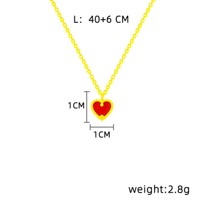 Simple Style Heart Shape Titanium Steel Plating 18k Gold Plated Pendant Necklace