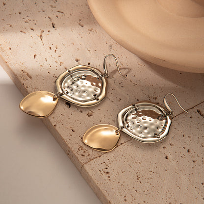 1 Pair Streetwear Irregular Plating Copper Drop Earrings