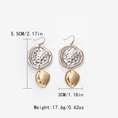 1 Pair Streetwear Irregular Plating Copper Drop Earrings