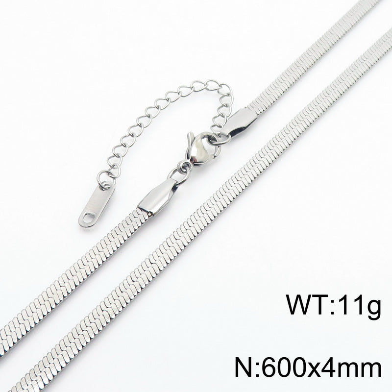 Fashion Geometric Titanium Steel Plating Layered Necklaces 1 Piece