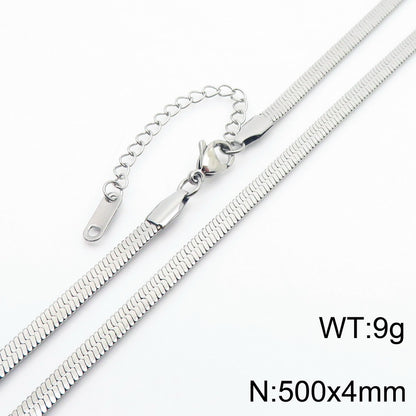 Fashion Rhombus Titanium Steel Plating Necklace