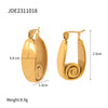 1 Pair Ig Style U Shape Stainless Steel 18k Gold Plated Hoop Earrings