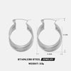 1 Pair Simple Style Lines Plating Stainless Steel 18k Gold Plated Earrings