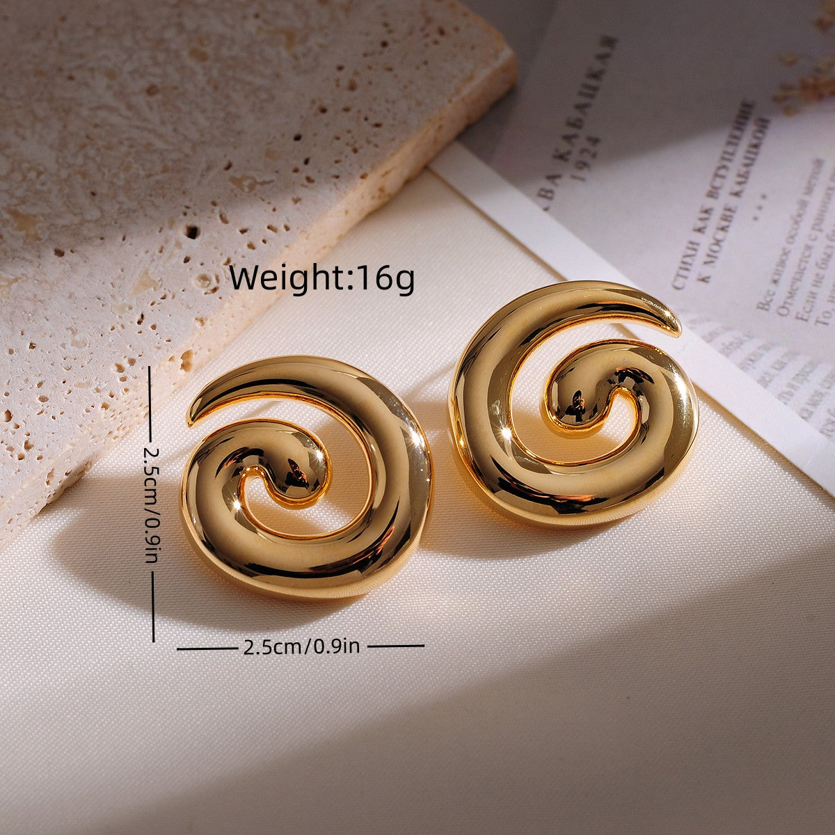 1 Pair Simple Style Geometric Copper 18k Gold Plated Ear Studs