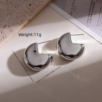 1 Pair Simple Style Geometric Copper 18k Gold Plated Ear Studs