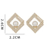 1 Pair Ig Style Geometric Plating Inlay Copper Ear Studs