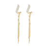 1 Pair IG Style Tassel Plating Inlay Copper Drop Earrings