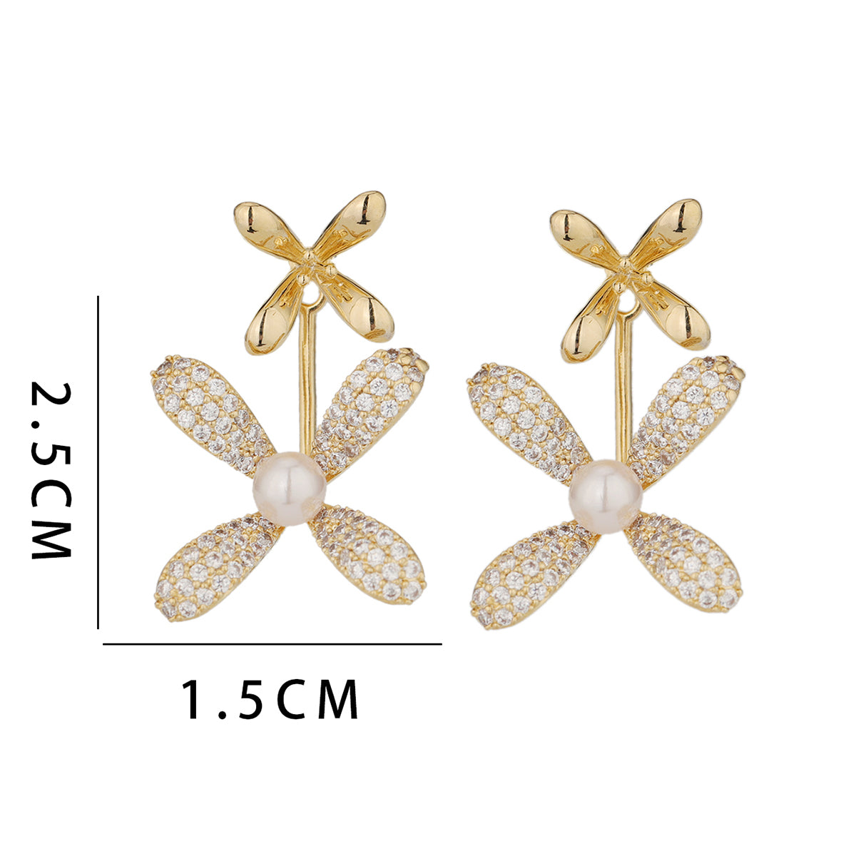 1 Pair Ig Style Simple Style Windmill Plating Inlay Copper Drop Earrings