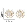 1 Pair Ig Style Simple Style Flower Plating Inlay Copper Ear Studs