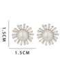 1 Pair Ig Style Simple Style Flower Plating Inlay Copper Ear Studs