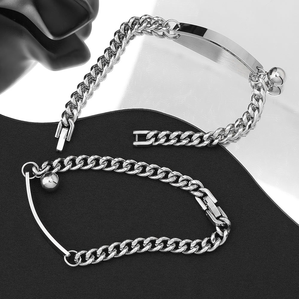 Simple Style Geometric Stainless Steel Bracelets