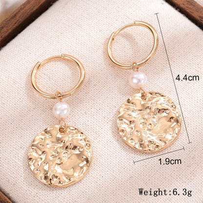 1 Pair Casual Vacation Irregular Plating Copper Drop Earrings