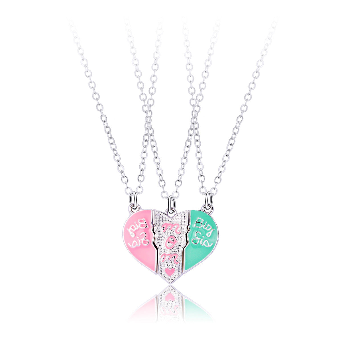 Cartoon Style Heart Shape Alloy Enamel Plating Mother's Day Mother&daughter Mother&son Pendant Necklace