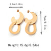 1 Pair Simple Style Streetwear Geometric Stainless Steel Drop Earrings