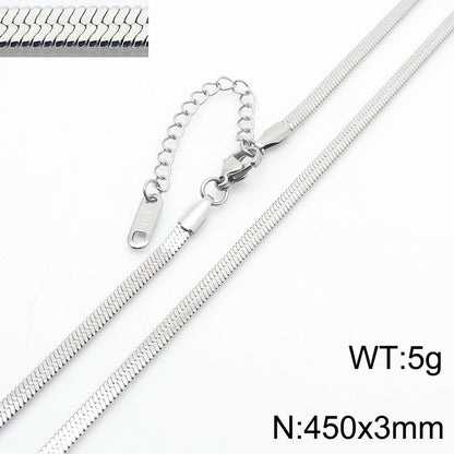 Fashion Rhombus Titanium Steel Plating Necklace