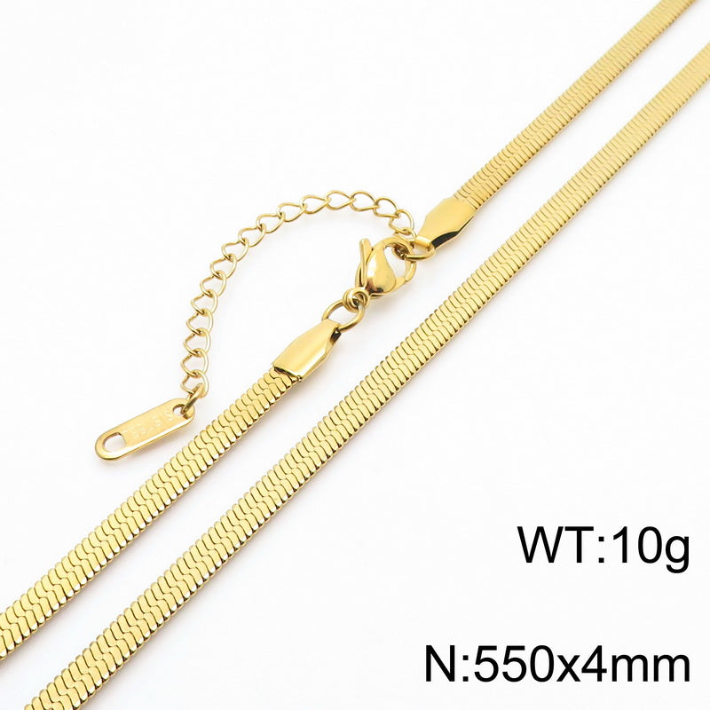 Fashion Rhombus Titanium Steel Plating Necklace