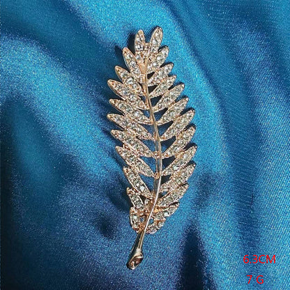 Elegant Leaf Flower Alloy Women'S Brooches