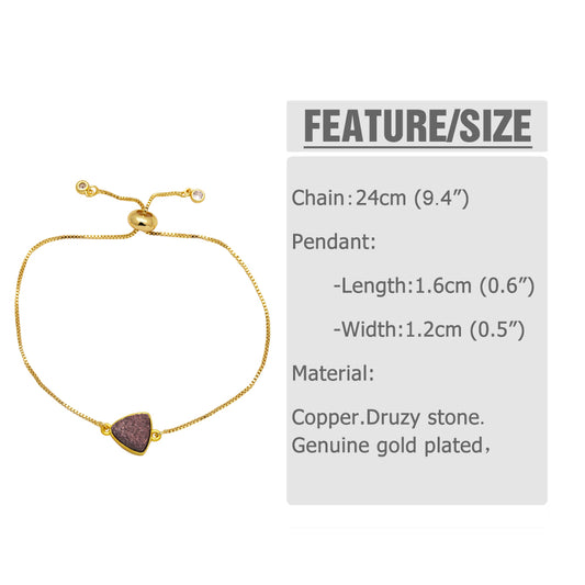 Modern Style Simple Style Triangle Copper Plating 18k Gold Plated Bracelets
