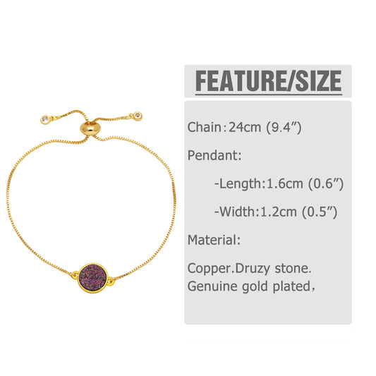 Modern Style Simple Style Round Copper Plating 18k Gold Plated Bracelets