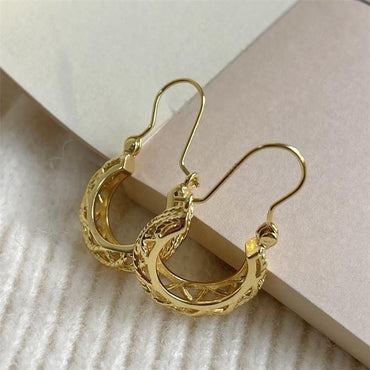 1 Pair Simple Style Solid Color Plating Copper Silver Plated Earrings