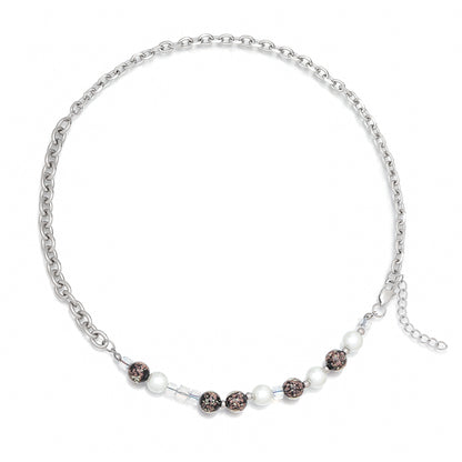 Casual Modern Style Simple Style Round Stainless Steel Beaded Luminous Bracelets Necklace