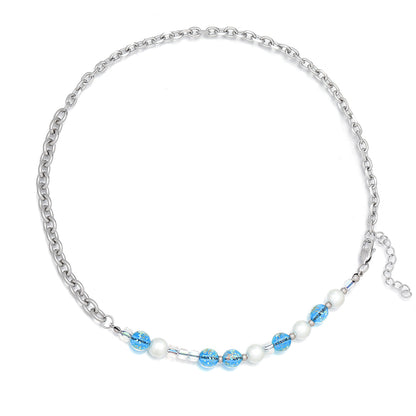 Casual Modern Style Simple Style Round Stainless Steel Beaded Luminous Bracelets Necklace