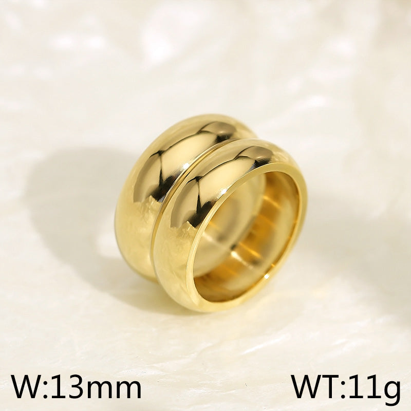 Titanium Steel Simple Style Solid Color Rings