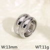 Simple Style Solid Color Titanium Steel Rings