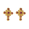 1 Pair Vintage Style Modern Style Simple Style Cross Inlay Stainless Steel Rhinestones Ear Studs