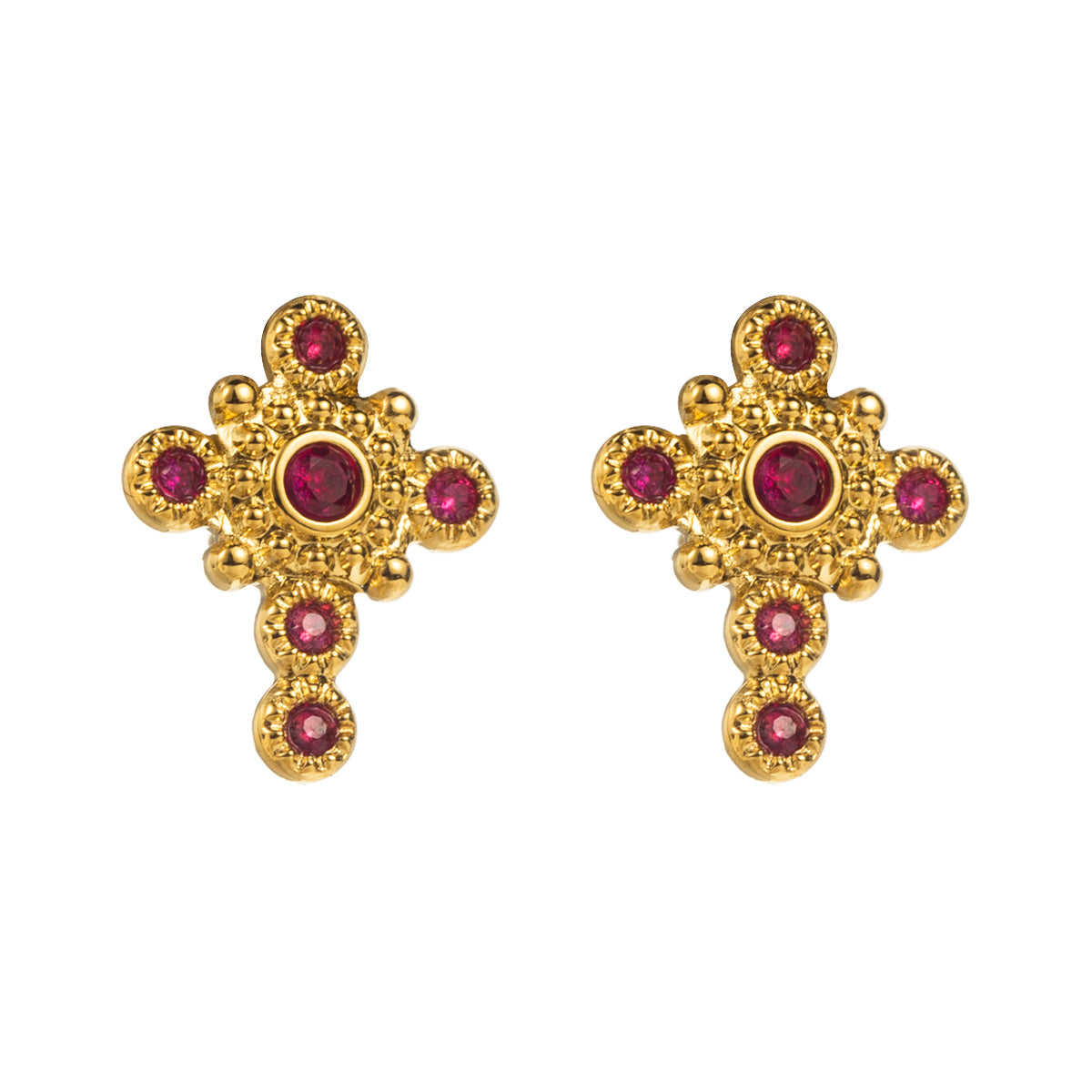 1 Pair Vintage Style Modern Style Simple Style Cross Inlay Stainless Steel Rhinestones Ear Studs