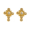 1 Pair Vintage Style Modern Style Simple Style Cross Inlay Stainless Steel Rhinestones Ear Studs