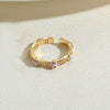 Wholesale Simple Style Classic Style Devil's Eye Copper Enamel Plating Inlay 14k Gold Plated Zircon Open Rings