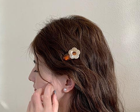 Unisex Sweet Flower Arylic Hair Clip