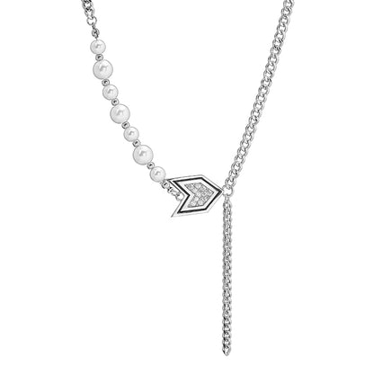 Classic Style Geometric Solid Color Stainless Steel Pendant Necklace