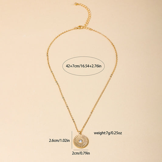 Retro Portrait Alloy Plating Women's Pendant Necklace