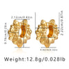 1 Pair IG Style Geometric Plating Inlay Copper Zircon Earrings