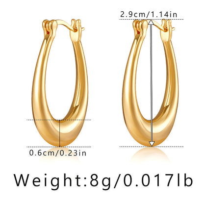 1 Pair Simple Style Heart Shape Copper Hoop Earrings