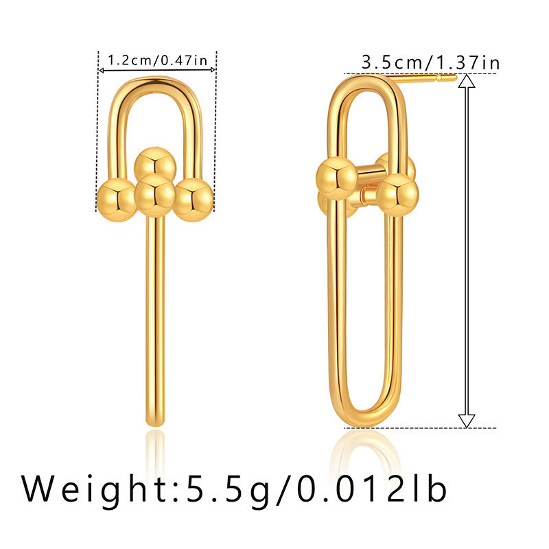 1 Pair Simple Style Geometric Plating Copper Drop Earrings