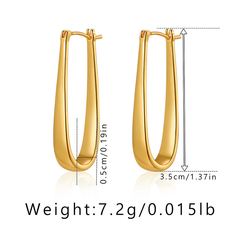 1 Pair Simple Style Geometric Plating Copper Drop Earrings