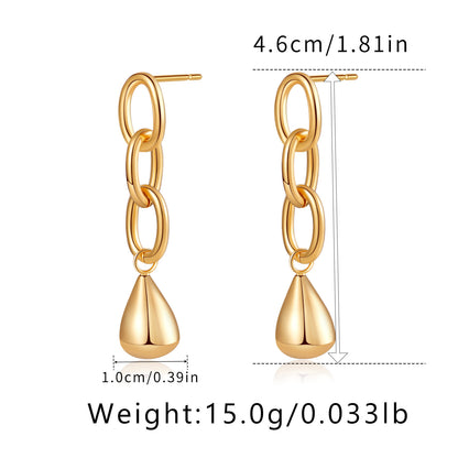 1 Pair Simple Style Geometric Plating Copper Ear Studs