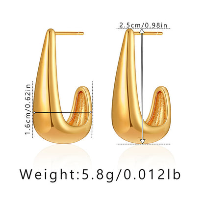 1 Pair Simple Style Geometric Plating Copper Ear Studs