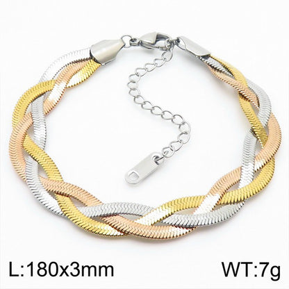 Basic Solid Color Titanium Steel Necklace