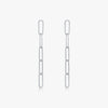 1 Pair Simple Style Chain Plating Sterling Silver Rhodium Plated Drop Earrings