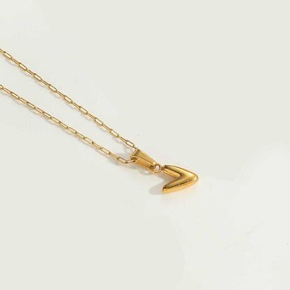 Simple Style Letter Stainless Steel Plating 14k Gold Plated Pendant Necklace