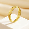 Simple Style Heart Shape Arrow Stainless Steel Polishing Plating Inlay Zircon 18k Gold Plated Rings