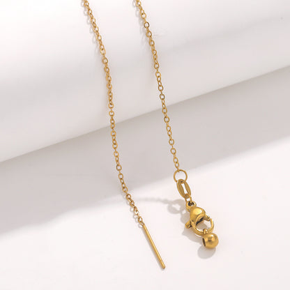 Stainless Steel Elegant Geometric Solid Color Plating Necklace