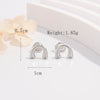 1 Piece Elegant Cute Simple Style Geometric Plating Inlay Sterling Silver Zircon Ear Studs